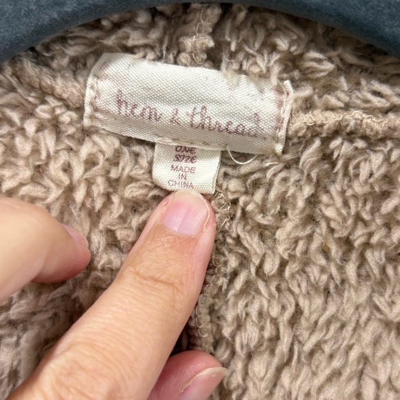 Hem & Thread fuzzy knit open front hooded cardigan sweater - Picture 7 of 8